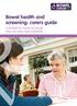 Bowel health and screening: carers guide. A booklet for carers of people who use easy read materials