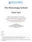 The Physiology School. Final Test