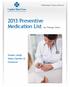 2013 Preventive Medication List (by Therapy Class) Greater Lehigh Valley Chamber of Commerce