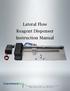 Lateral Flow Reagent Dispenser Instruction Manual