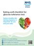 Eating well checklist for glucose tolerance test