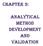 CHAPTER 3: ANALYTICAL METHOD DEVELOPMENT AND VALIDATION