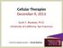 Cellular Therapies December 9, 2013