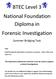 BTEC Level 3 National Foundation Diploma in Forensic Investigation