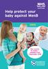Help protect your baby against MenB