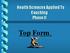 Top Form Inc. Health Sciences Applied To Coaching Phase II