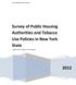 Survey of Public Housing Authorities and Tobacco Use Policies in New York State Capital District Tobacco-Free Coalition