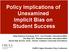 Policy Implications of Unexamined Implicit Bias on Student Success