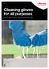 Cleaning gloves for all purposes. Personal protection the professional way