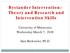 Bystander Intervention: Theory and Research and Intervention Skills