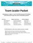 Team Leader Packet. Support a Great Cause: