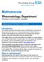 Rheumatology Department Patient Information Leaflet