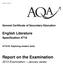 Report on the Examination