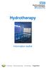 Hydrotherapy. Information leaflet