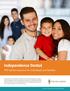 Independence Dental. PPO dental insurance for individuals and families. Brochure Independence Dental PPO