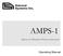 AMPS-1. Advanced Modular Patient Simulator. Operating Manual