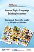 Human Rights Campaign Briefing Document