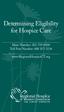 Determining Eligibility for Hospice Care