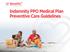 Indemnity PPO Medical Plan Preventive Care Guidelines