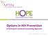 Options in HIV Prevention A Participant-Centered Counseling Approach