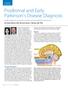Prodromal and Early Parkinson s Disease Diagnosis