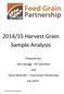 2014/15 Harvest Grain Sample Analysis