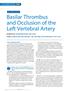 Basilar Thrombus and Occlusion of the Left Vertebral Artery