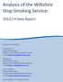Analysis of the Wiltshire Stop Smoking Service: