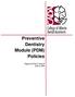 Preventive Dentistry Module (PDM) Policies