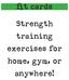 fit cards Strength training exercises for home, gym, or anywhere!