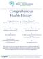Comprehensive Health History