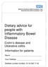 Dietary advice for people with Inflammatory Bowel Disease