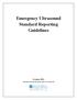 Emergency Ultrasound Standard Reporting Guidelines