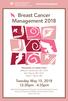 Breast Cancer Management 2018