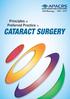 30th Anniversary ~ Principles of Preferred Practice in CATARACT SURGERY