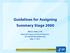 Guidelines for Assigning Summary Stage 2000