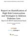 Report on Identification of High Risk Communities and Strategies to Address Diabetes Care