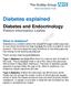 Diabetes and Endocrinology Patient Information Leaflet