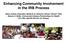 Enhancing Community Involvement in the IRB Process
