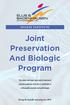 Joint Preservation And Biologic Program