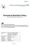 Parenteral Nutrition Policy