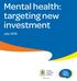 Mental health: targeting new investment