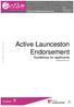 Active Launceston Endorsement Guidelines for applicants