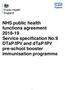 NHS public health functions agreement Service specification No.9 DTaP/IPV and dtap/ipv pre-school booster immunisation programme