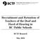 Recruitment and Retention of Teachers of the Deaf and Hard of Hearing in BC Public Schools. BCTF Research