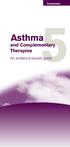Consumers. Asthma. and Complementary Therapies. An evidence-based guide