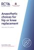 Anaesthetic choices for hip or knee replacement