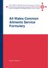 All Wales Common Ailments Service Formulary