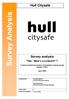 Hull Citysafe. Survey analysis. Title: Mine s a Lambrini? A report examining alcohol consumption among young people in Hull.