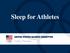 Sleep for Athletes. Lindsay Thornton